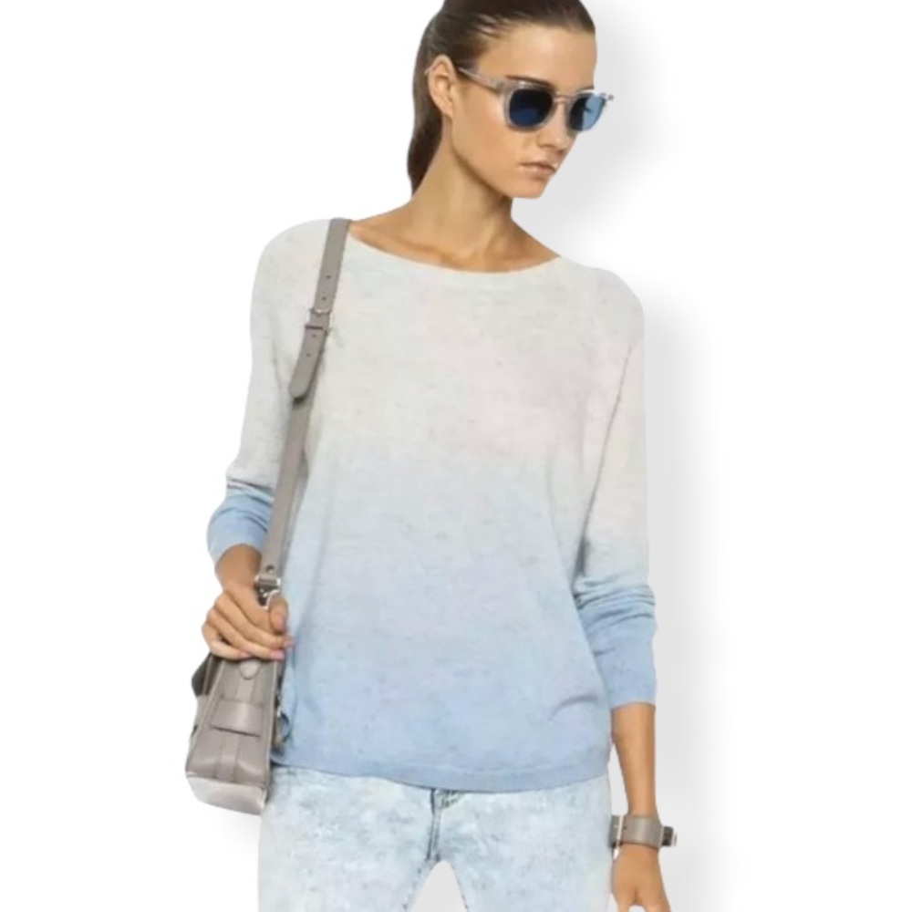 {Vince} Wool Cashmere Dip Dye Sweater